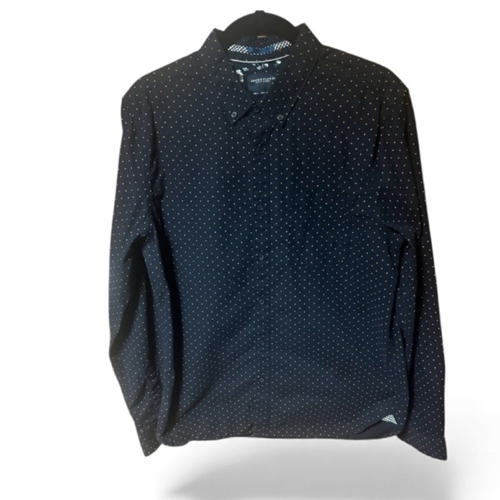 Denim & Flower Ricky Singh Men’s Long Sleeve Polka Dot Shirt
